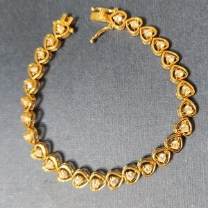 STUNNING STERLING SILVER TENNIS BRACELET SIGNED LKL 925